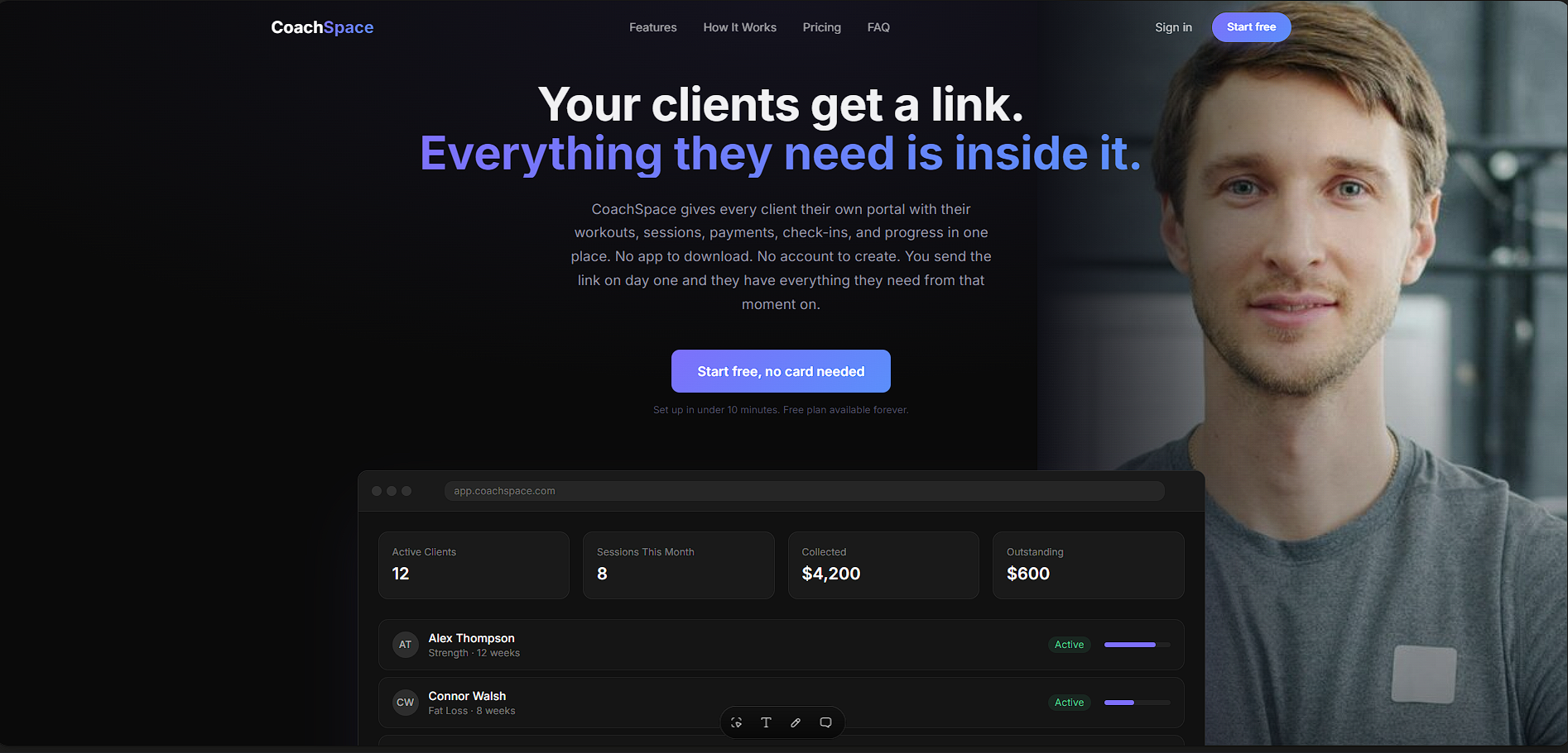 CoachSpace landing page